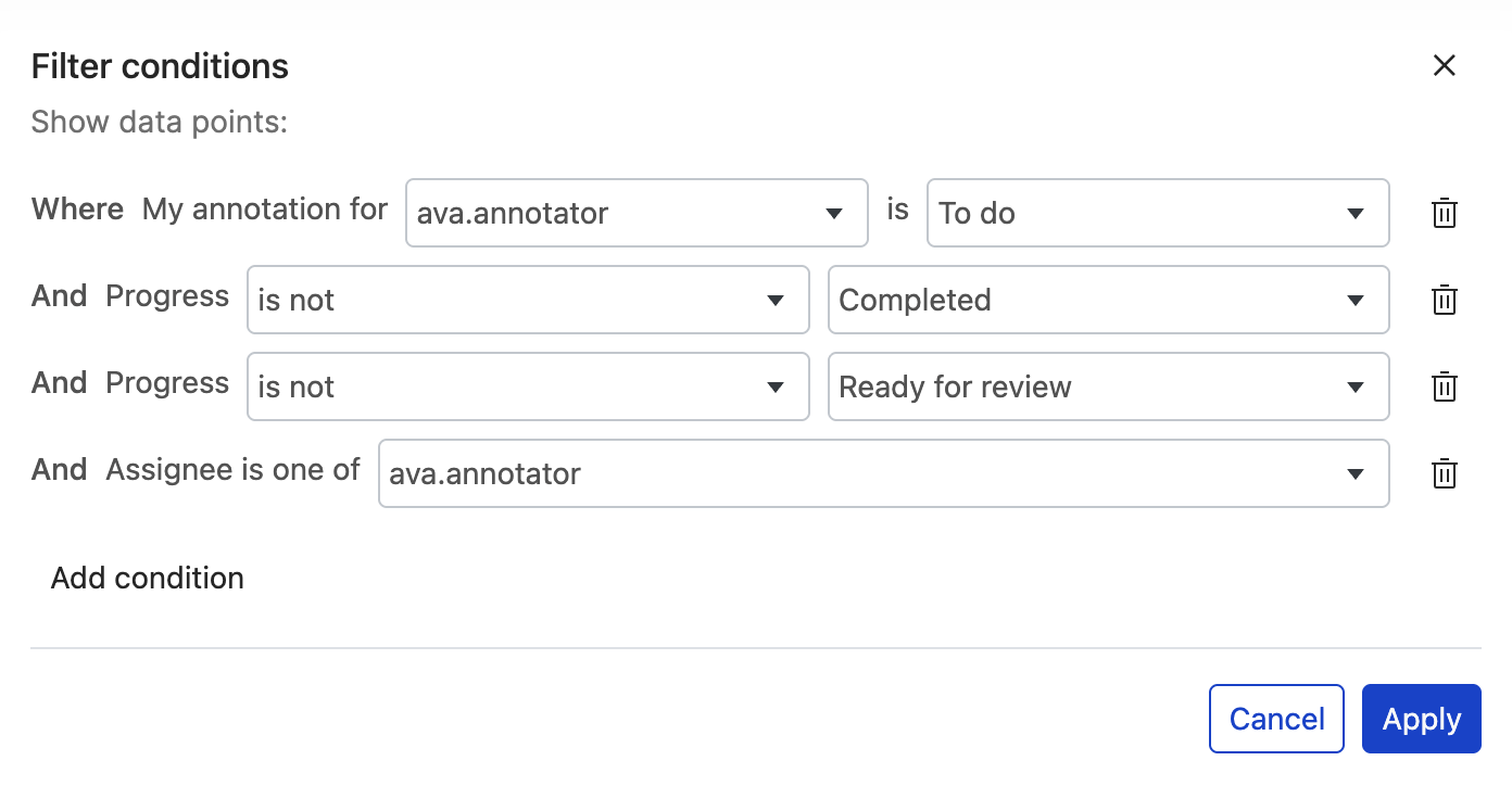 Annotate todo filters