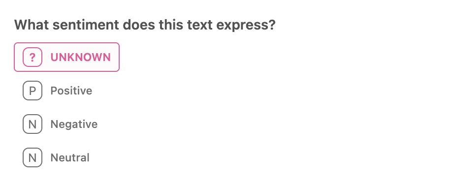 Annotate single label question